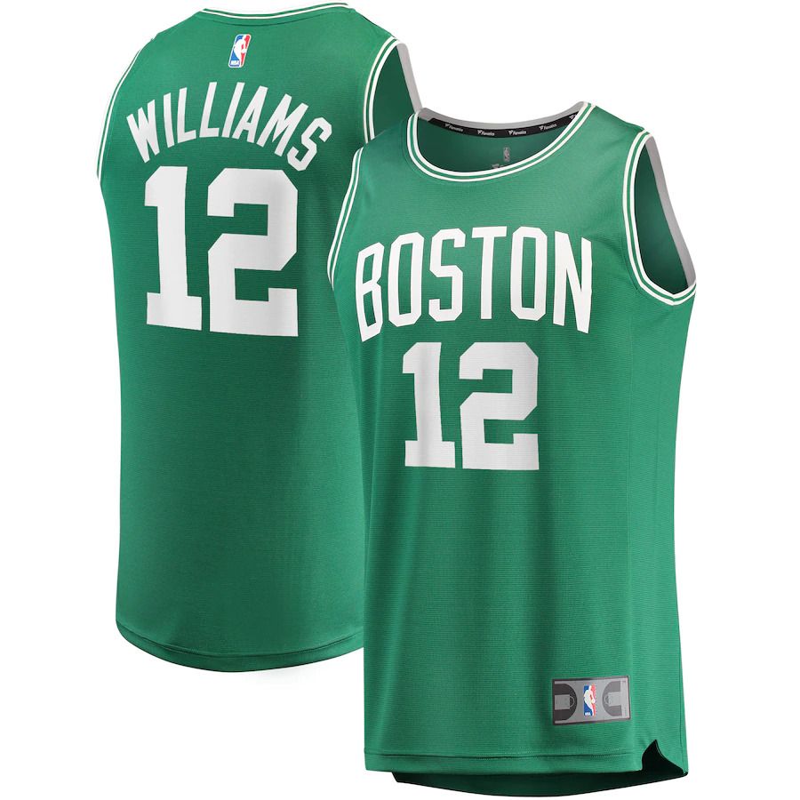 Men Boston Celtics 12 Grant Williams Fanatics Branded Kelly Green Fast Break Replica Player NBA Jersey